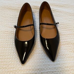 Madewell Elsie Black Patent Leather Mary Jane Flats, size 8 LIKE NEW